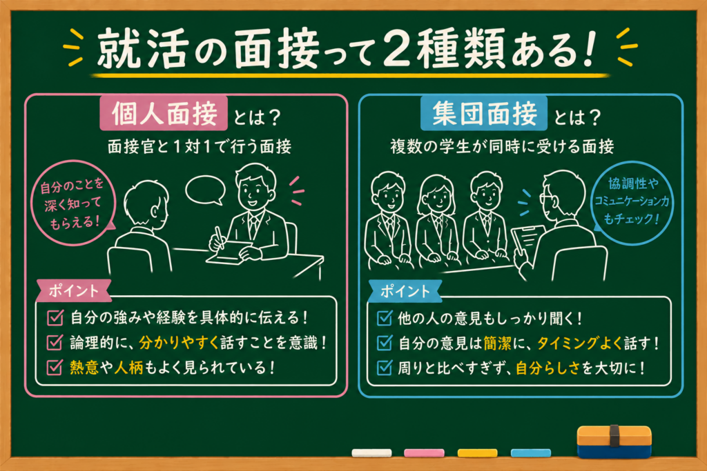 個人面接と集団面接の違い
